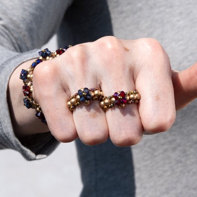 Sun Studio Jango Sapphire Azuro - Crystal Bracelet and Ring Bead Kit
