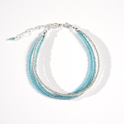 Sun Studio - Marine Blue Karah - Bracelet bead Kit - Sterling Silver 