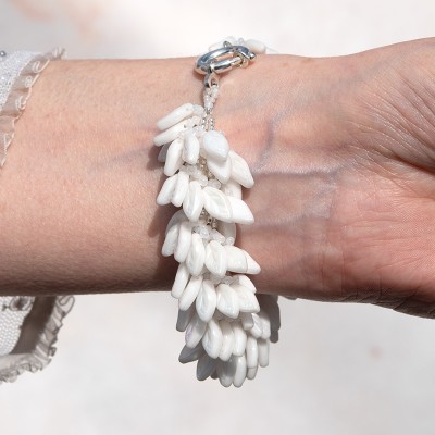 Sun Studio – White - Daphne Spiral Bracelet Bead Kit - (.925) Sterling Silver