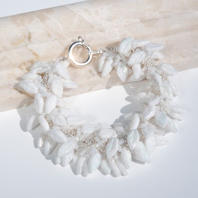 Sun Studio – White - Daphne Spiral Bracelet Bead Kit - (.925) Sterling Silver