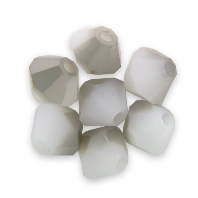 Swarovski 5301 Bead 4mm White Alabaster Satin Bicone.