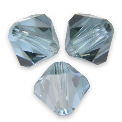 Swarovski 5328 Xillion Bead 6mm Aquamarine Satin Bicone