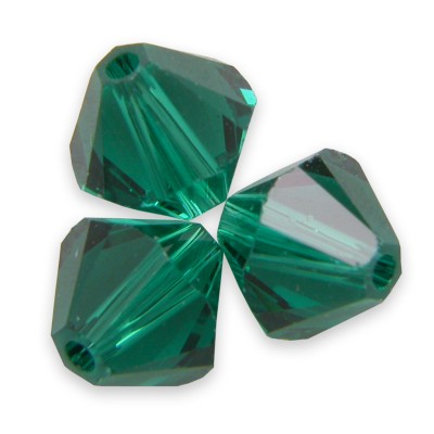 Swarovski 5301 Bead 6mm Emerald Bicone