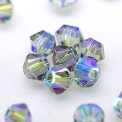 Swarovski 5328 Xilion Bead 3mm Black Diamond (215) Shimmer2 Bicone.