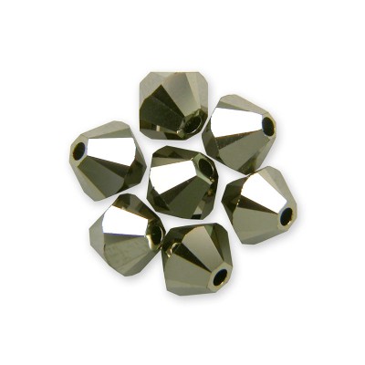 Swarovski 5328 Xilion Bead 3mm Crystal Metallic Light Gold 2x Bicone