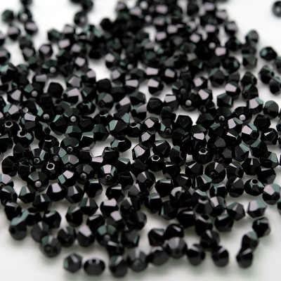 Swarovski 5328 Xilion Bead 3mm Jet Bicone