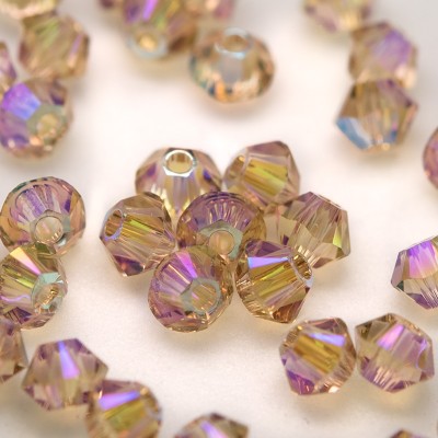 Swarovski 5328 Xilion Bead 3mm Light Colorado Topaz (246) Shimmer2 Bicone.