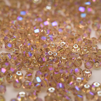 Swarovski 5328 Xilion Bead 3mm Light Colorado Topaz (246) Shimmer2 Bicone.