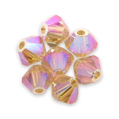 Swarovski 5328 Xilion Bead 3mm Light Colorado Topaz AB2x Bicone