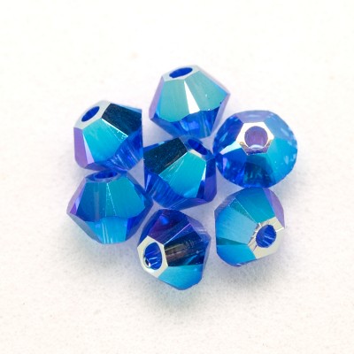 Swarovski 5328 Xilion Bead 3mm Majestic Blue  AB2x Bicone