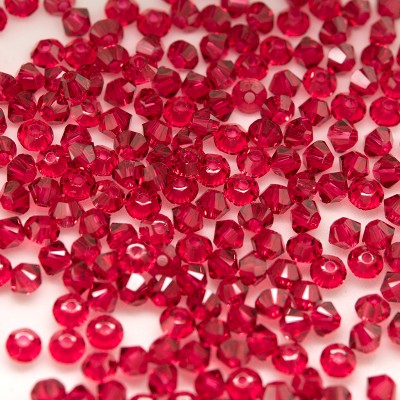 Swarovski 5328 Xilion Bead 3mm Scarlet Bicone