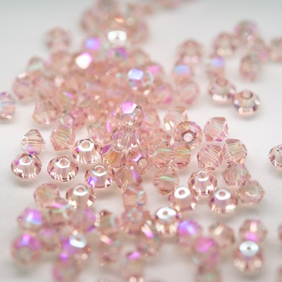Swarovski 5328 Xilion Bead 3mm Vintage Rose (319) Shimmer2 Bicone.