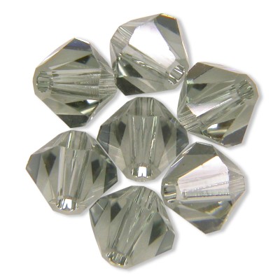 Swarovski 5328 Xilion Bead 4mm Black Diamond Bicone