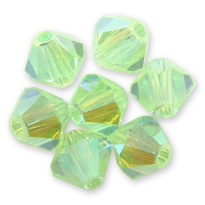 Swarovski 5328 Xilion Bead 4mm Chrysolite AB2x Bicone