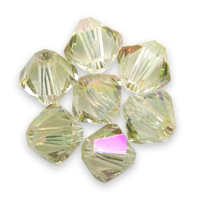 Swarovski 5328 Xilion Bead 4mm Crystal Luminous Green Bicone