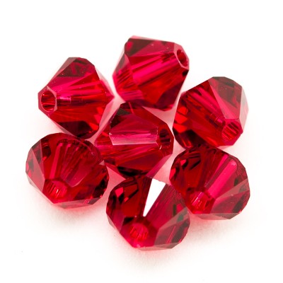 Swarovski 5328 Xilion Bead 4mm Scarlet Bicone