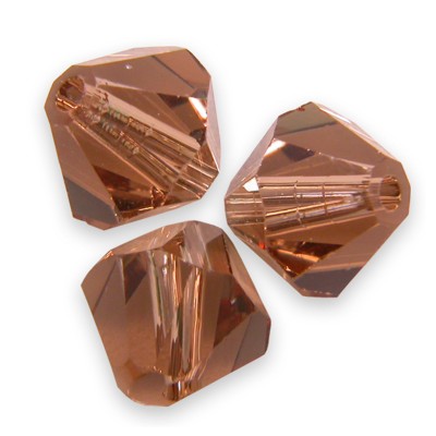 Swarovski 5328 Xilion Bead 6mm Light Smoked Topaz Bicone