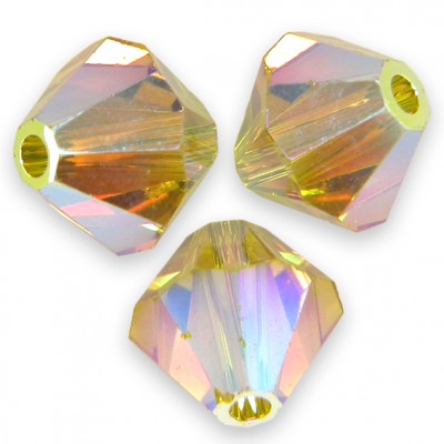 Swarovski 5328 Xilion Bead 8mm Lime AB2x Bicone