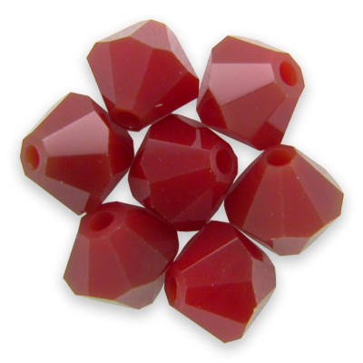 Swarovski 5328 Xillion Bead 4mm Dark Red Coral Bicone