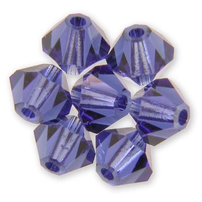 Swarovski 5328 Xillion Bead 4mm Dark Sapphire Bicone