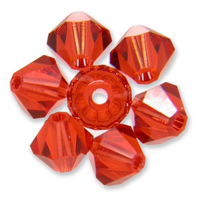 Swarovski 5328 Xillion Bead 4mm Indian Red Bicone