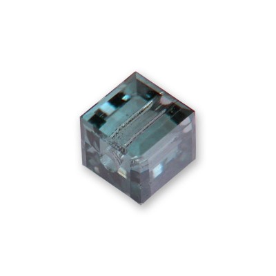 Swarovski 5601 4mm Aquamarine Satin Cube Bead