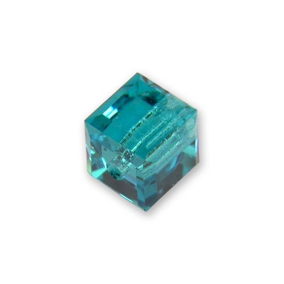 Swarovski 5601 4mm Blue Zircon Cube Bead