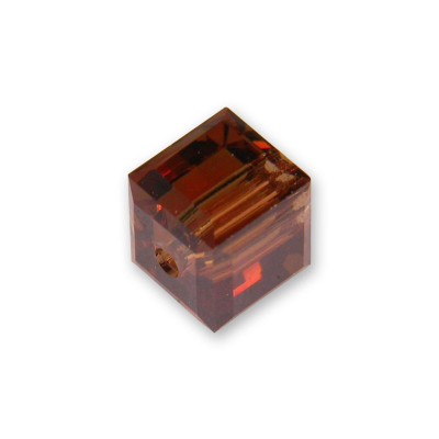Swarovski 5601 4mm Smoked Topaz Cube Bead