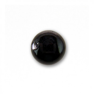 Swarovski Crystal 5810 4mm Mystic Black Glass pearl bead