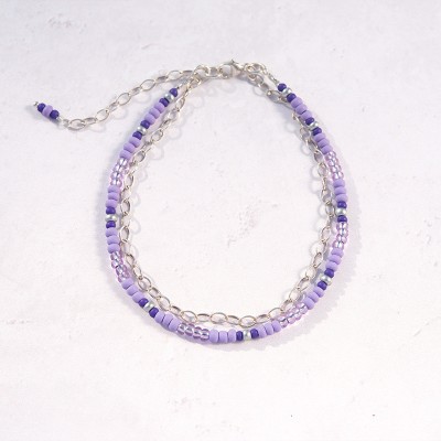 Sweet Lavender Czech Glass - Essence Bracelet