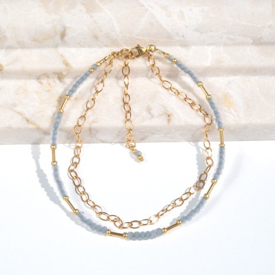 Vapour Grey Czech Glass - Essence Bracelet