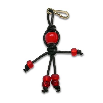 Yuletide faery - bead key ring charm