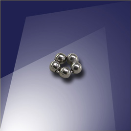 .925 Black Finish Sterling Silver 1.5mm Penta Bead - Retail system