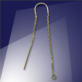 .925 Gold Finish Sterling Silver Ear Threaders