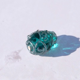 12x8mm Ceramic Czech Glass Lampwork Bead Drop