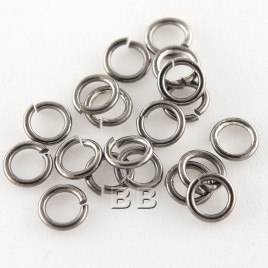 .925 Black Finish Sterling Silver 0.76 x 4.5mm jumpring - Retail system