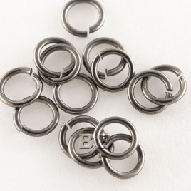 .925 Black Finish Sterling Silver 0.89 x 5.8mm jumpring