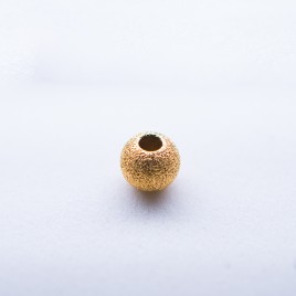 .925 Gold Finish Sterling Silver 4mm Stardust Beads with 1.5mm Hole - Retail system