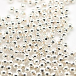 .925 Sterling Silver 2.2 mm seamless Spacer Bead with a 1.0 mm Hole