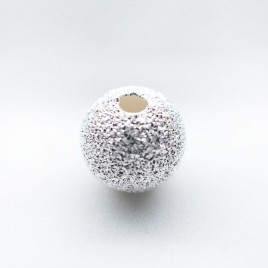 .925 Sterling Silver 8mm Stardust Beads with 2mm Hole - Retail system