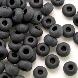 Black Matt size 5/0 seed beads - Retail system
