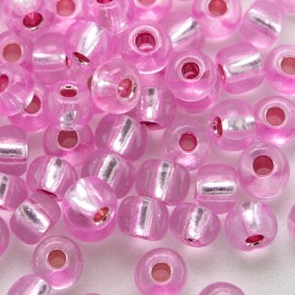 Blossom Pink silver lined size 5/0 seed beads- Retail system