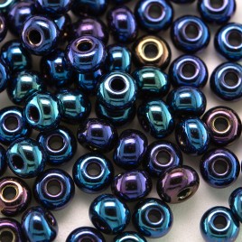 Blue Iris Metallic size 5/0 seed beads- Retail system