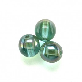 Blue Radiance 6mm round Czech glass druk beads - Retail system