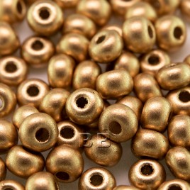 Brushed Gold Metallic size 5/0 seed beads - Retail system
