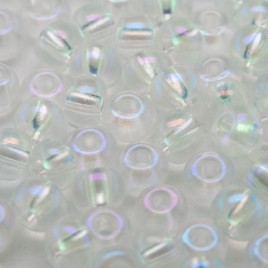 Clear iris rainbow size 5/0 seed beads- Retail system