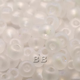 Clear matt rainbow size 5/0 seed beads- Retail system