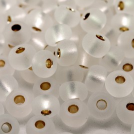Clear matt silver lined size 5/0 seed beads- Retail system