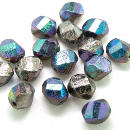 Cosmos Spiral Cut 10mm Fire Polish Czech Glass Bead