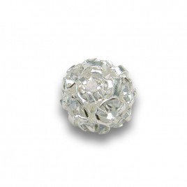 Crystal 6.0mm Silverplated Czech Crystal Rhinstone Ball